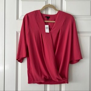 NWT Ann Taylor v neck crossover surplice blouse